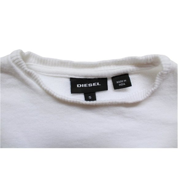 Diesel Girls Sweatshirt SZ 5 White & Pink - Picture 3 of 9